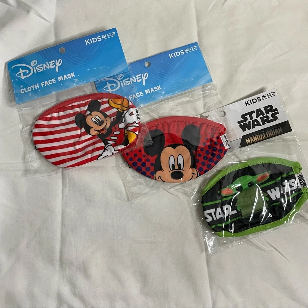 💛 10/$10 💛 (3 Pack) Kids Face Masks Disney New in Package